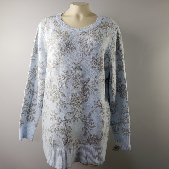 NWT Croft & Barrow cozy soft comfortable Lurex sweater Size XX Large - Picture 2 of 7